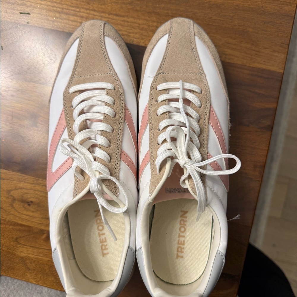 Tretorn Beige and White Casual Sneakers - Picture 3 of 5